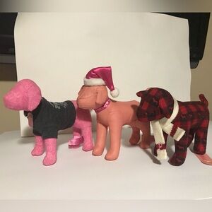 VS Pink Plush Dog Set